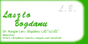 laszlo bogdanu business card